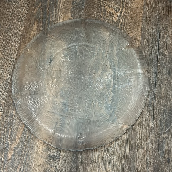 VINTAGE-Arcoroc France-FLEUR Glass Serving Tray Embossed Glass Flower - Picture 6 of 6